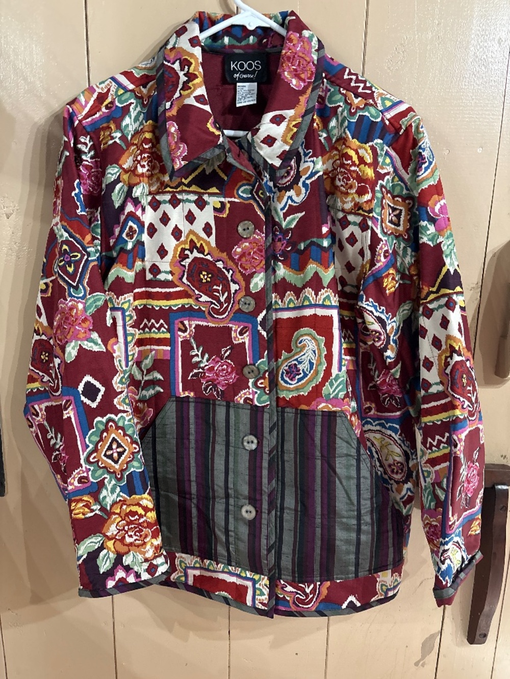 KOOS of course! Reversible jacket size M, quilted, patchwork-look